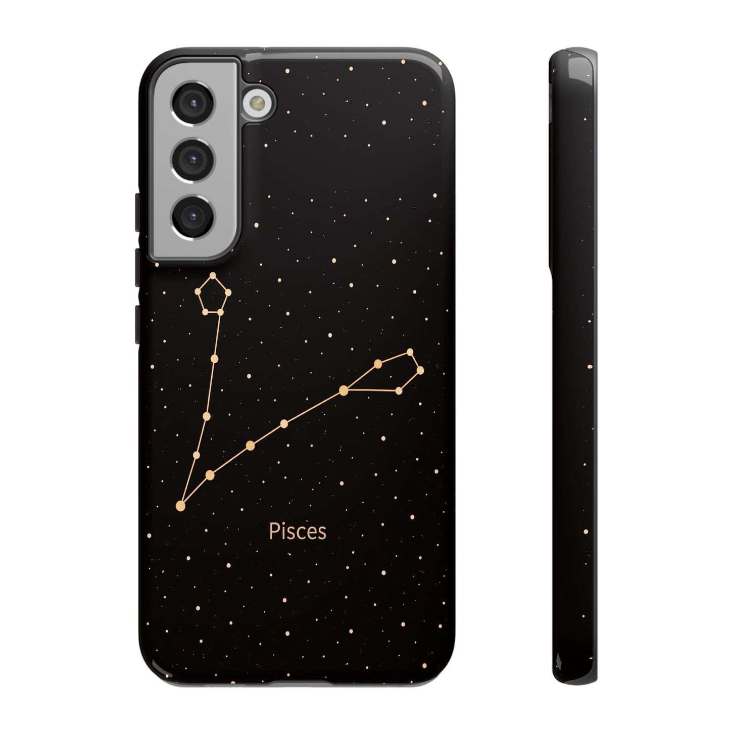 Pisces Zodiac Constellation Phone Case – Luxe Gold Celestial Cover
