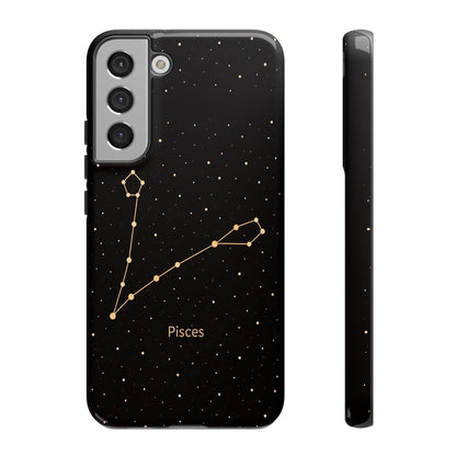 Pisces Zodiac Constellation Phone Case – Luxe Gold Celestial Cover