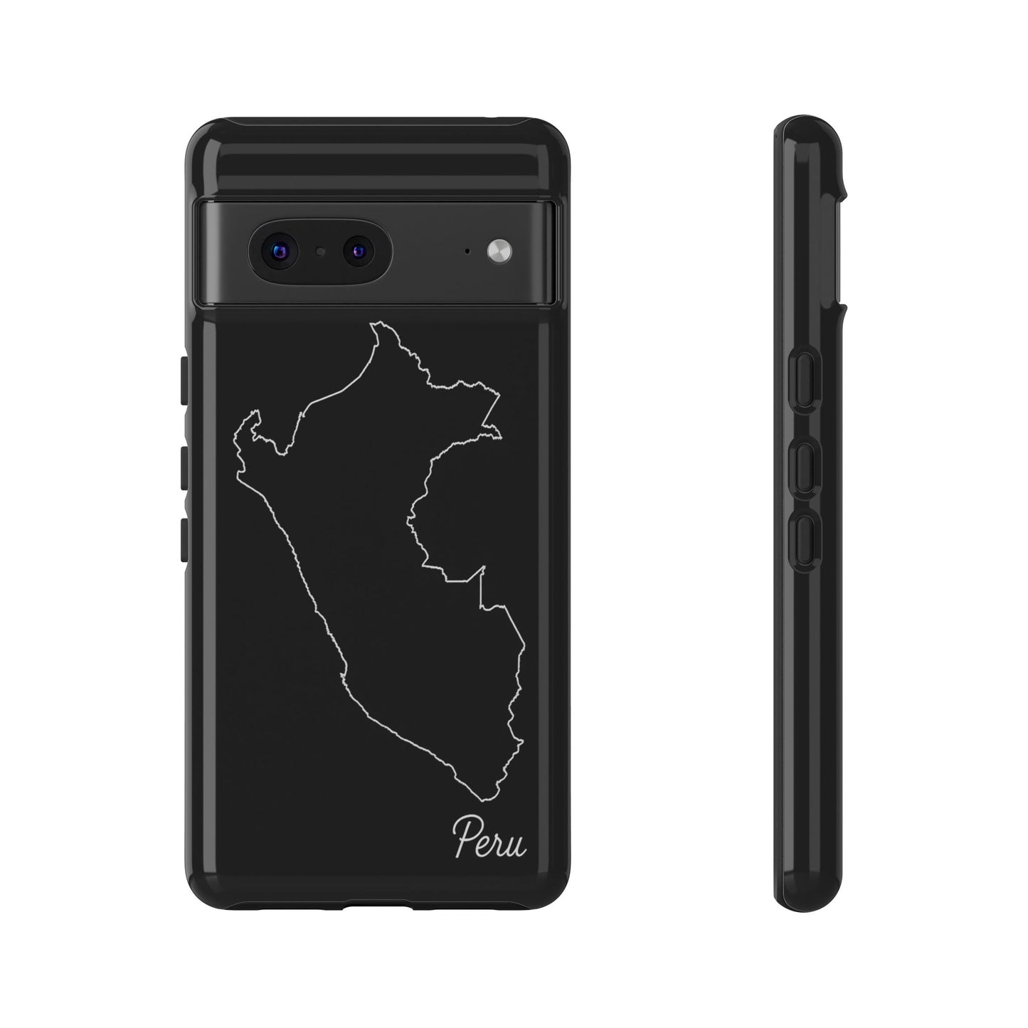 Peru Outline Phone Case – Minimal Country Map Tough Case (iPhone, Samsung, Pixel)