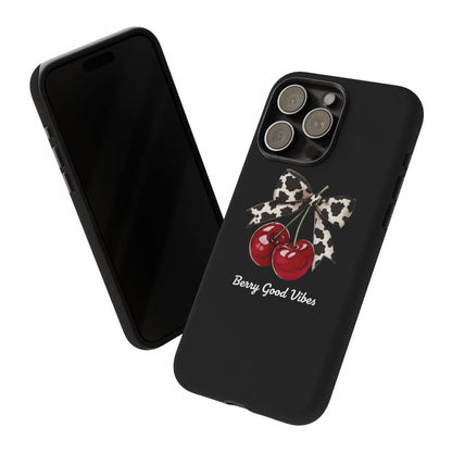 Cherry Cow Print Phone Case | Coquette Bow Aesthetic iPhone & Samsung Tough Case