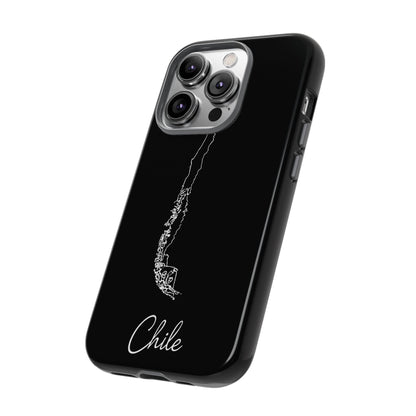 Chile Outline Phone Case – Minimal Country Map Tough Case (iPhone, Samsung, Pixel)