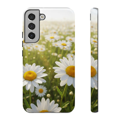 Daisy Phone Case – Floral Spring Field Tough Protective Case (iPhone, Samsung, Pixel)