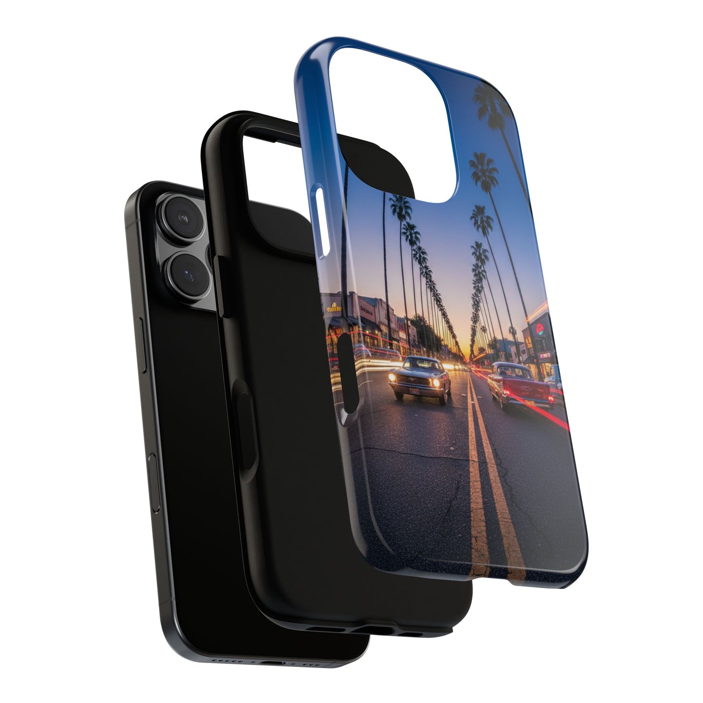 LA Sunset Boulevard Phone Case | Palm Tree Sunset Aesthetic | City Night Tough Case