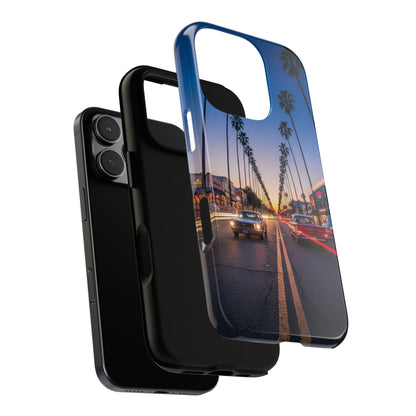 LA Sunset Boulevard Phone Case | Palm Tree Sunset Aesthetic | City Night Tough Case