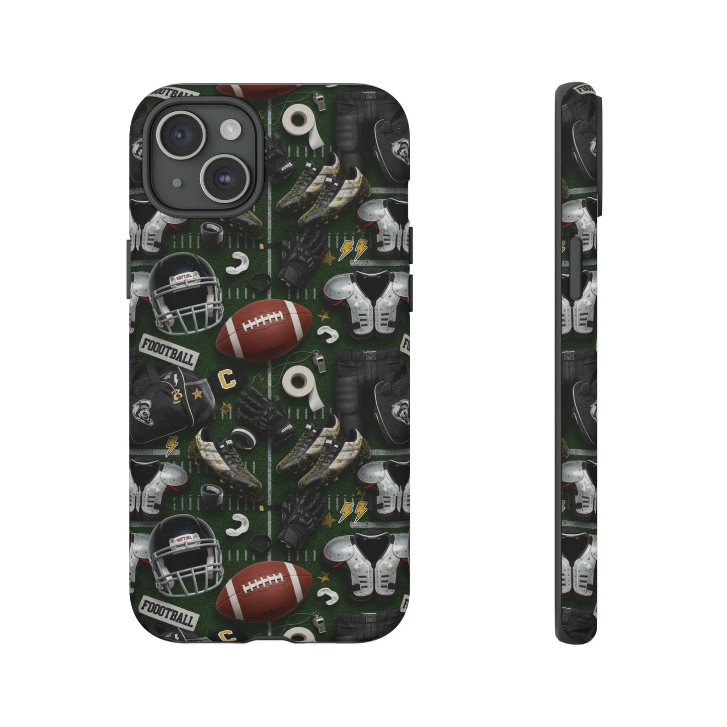 Football Pattern Phone Case – Sports Fan Tough Protective Game Day Case