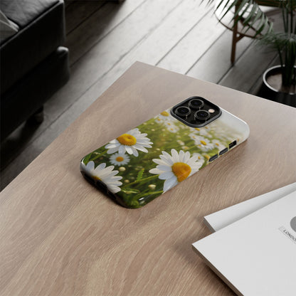 Daisy Phone Case – Floral Spring Field Tough Protective Case (iPhone, Samsung, Pixel)