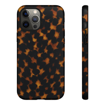 Tortoiseshell Phone Case – Brown Leopard Pattern Luxury Tough Protective Case