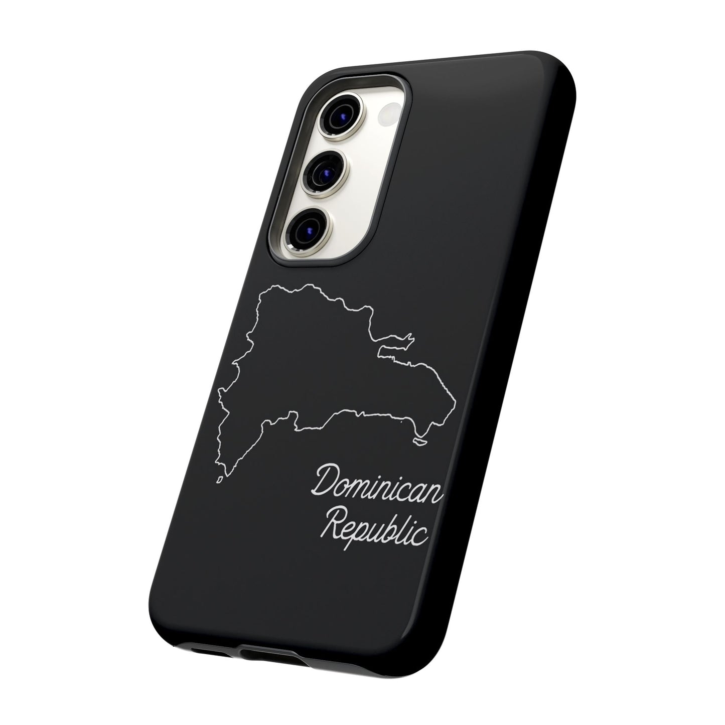 Dominican Republic Outline Phone Case – Minimal Country Map Tough Case (iPhone, Samsung, Pixel)