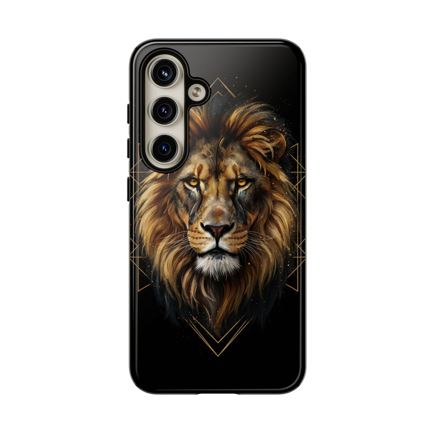 Majestic Lion Phone Case – Black Gold Luxury Lion Art Tough Protective Case