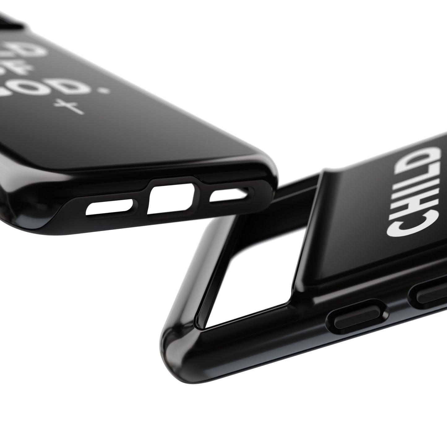 Child of God Phone Case Christian Black Aesthetic Cross Tough Cover
