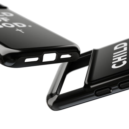 Child of God Phone Case Christian Black Aesthetic Cross Tough Cover
