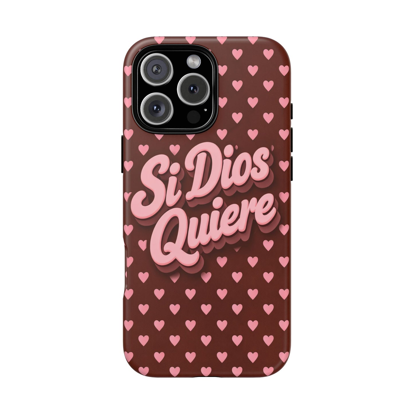 Si Dios Quiere Phone Case Latina Aesthetic Pink Hearts iPhone Samsung