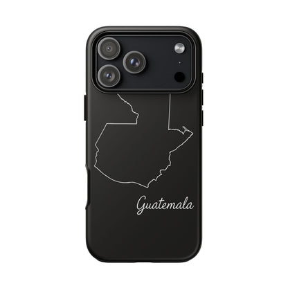 Guatemala Outline Phone Case – Minimal Country Map Tough Case (iPhone, Samsung, Pixel)