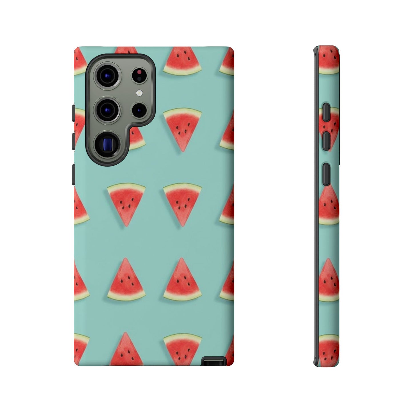 Watermelon Phone Case – Pastel Blue Summer Fruit Tough Case (iPhone, Samsung, Pixel)