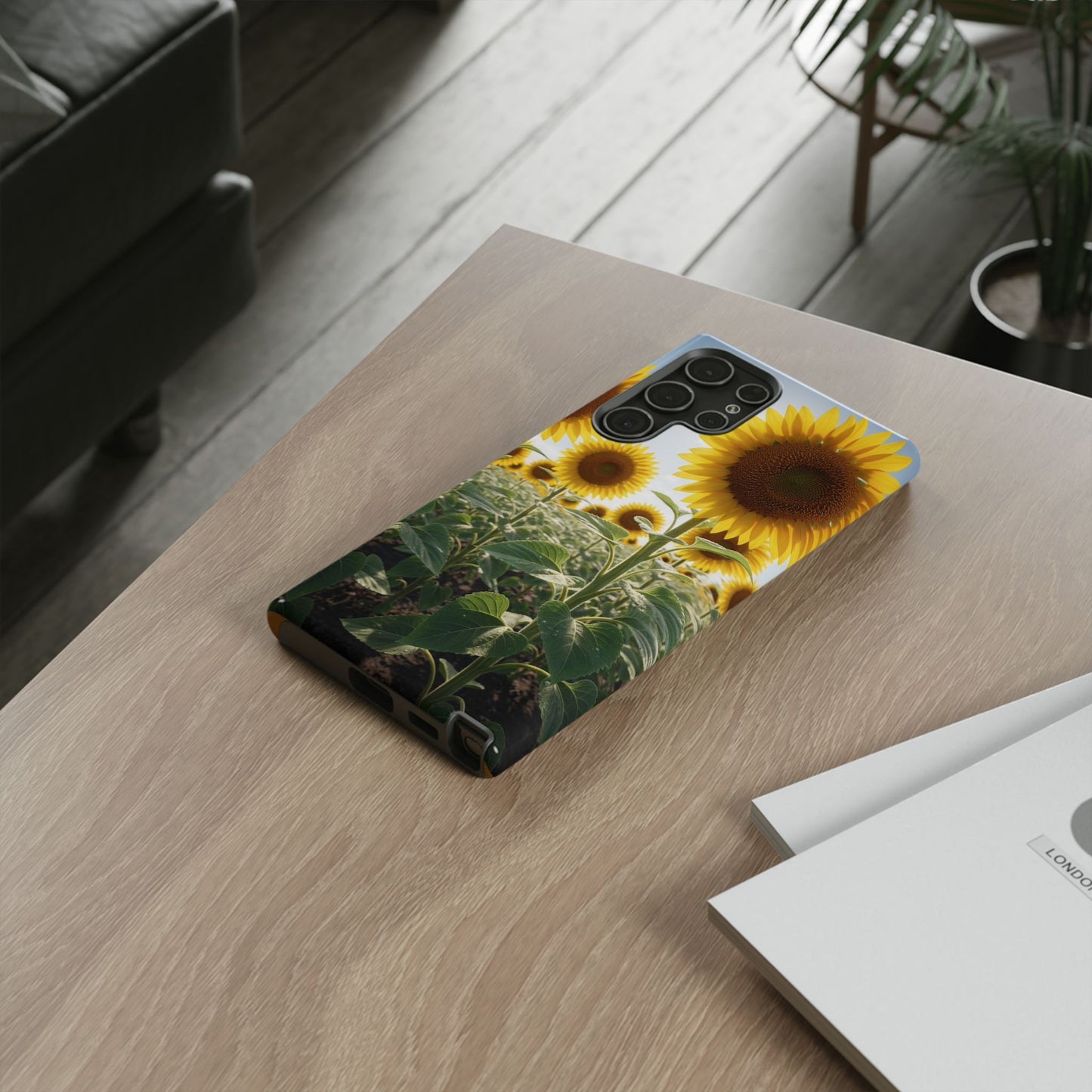 Sunflower Field Phone Case | Golden Hour Floral Aesthetic | Bright Summer Tough Case