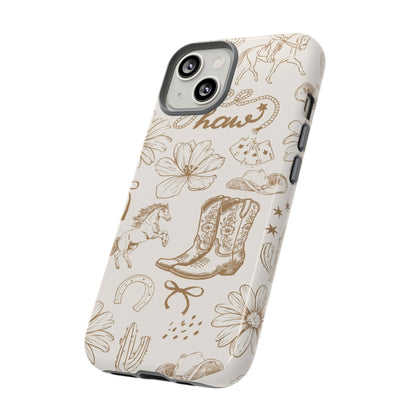 Western Cowgirl Phone Case for iPhone Samsung Galaxy Pixel Tough Case