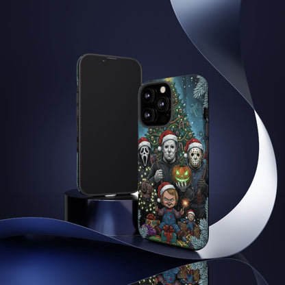 Christmas Horror Phone Case – Festive Slasher Collage Tough Case (iPhone, Samsung, Pixel)