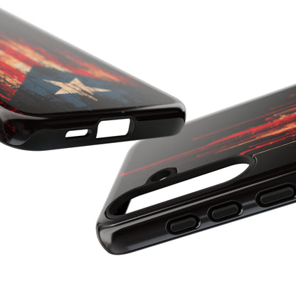 Puerto Rico Flag Phone Case | Distressed Puerto Rican Flag Tough Case | Boricua Pride Protective iPhone Samsung Cover