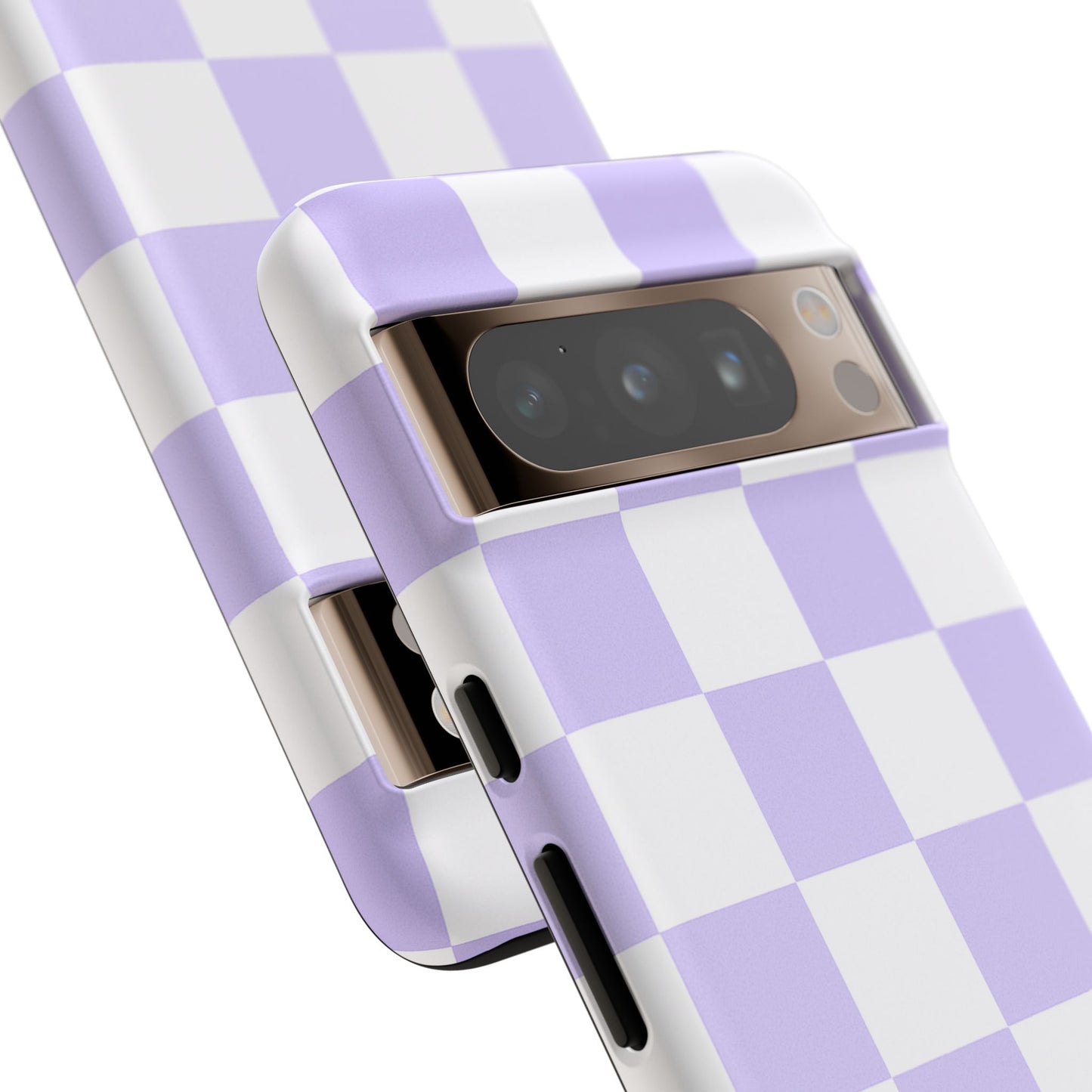 Lavender Checkerboard Phone Case | Pastel Aesthetic Checkered iPhone & Samsung Tough Case