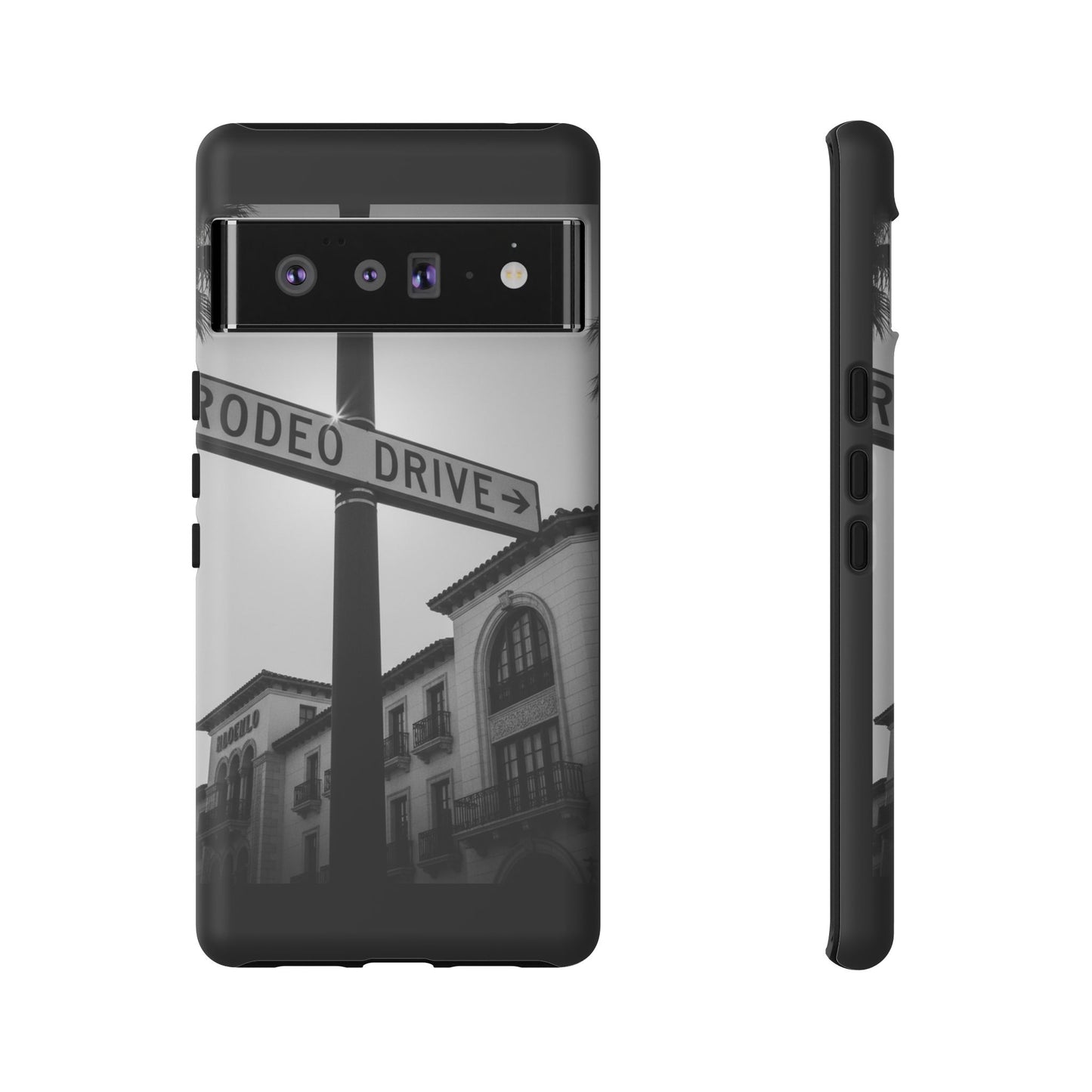 Rodeo Drive Phone Case | Los Angeles Aesthetic Black & White Photography | Luxury LA Street Tough Case for iPhone & Samsung