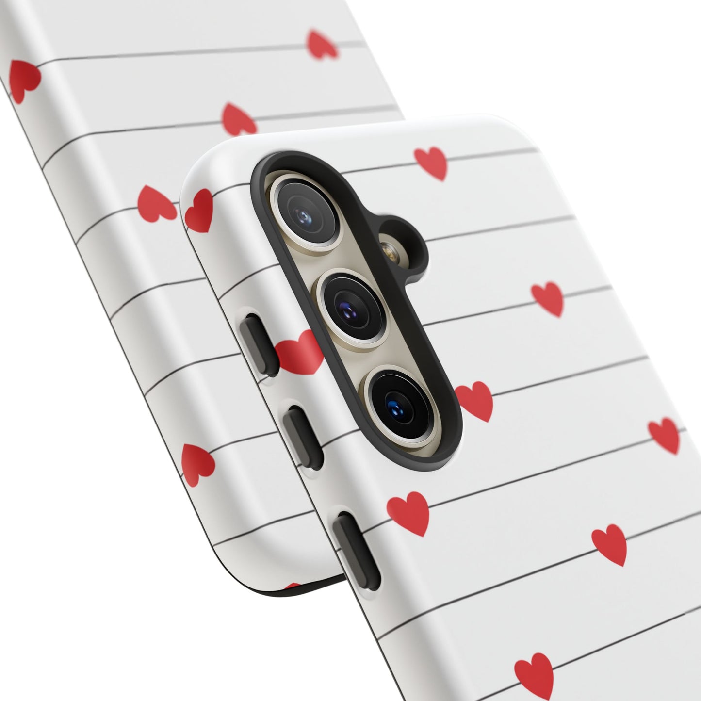 Red Heart Stripe iPhone Case | Tough Shockproof Love Aesthetic Cover
