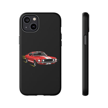 Red Muscle Car Phone Case – Classic Car Racing Tough Protective Case