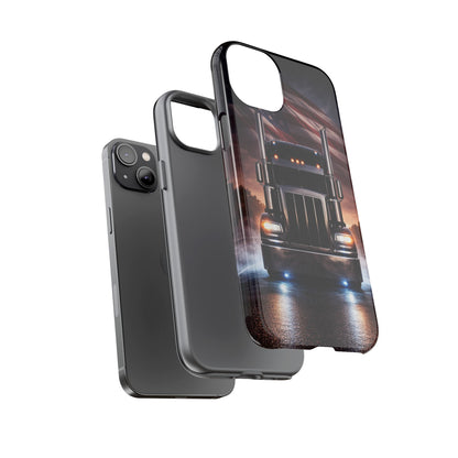 Semi Truck Phone Case American Flag Big Rig Trucker Gift iPhone Samsung