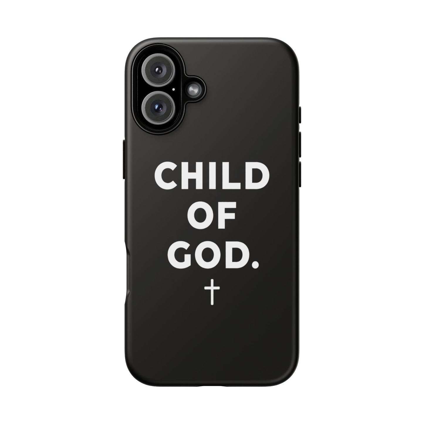 Child of God Phone Case Christian Black Aesthetic Cross Tough Cover