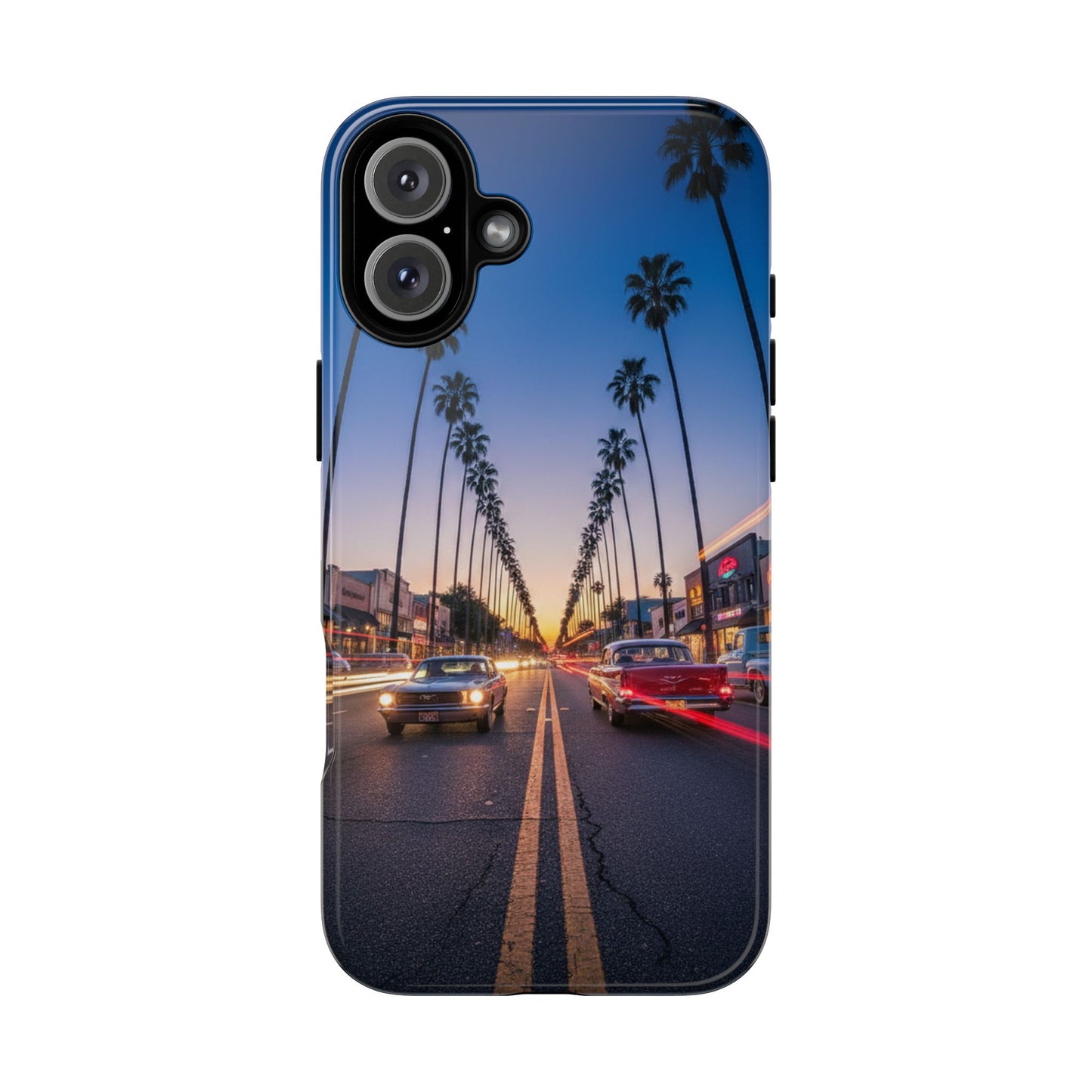 LA Sunset Boulevard Phone Case | Palm Tree Sunset Aesthetic | City Night Tough Case