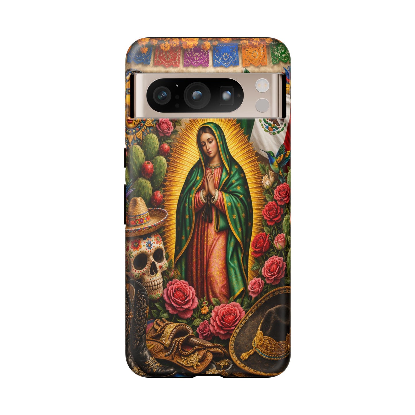 Virgen de Guadalupe Phone Case Mexican Floral iPhone Samsung Pixel Case