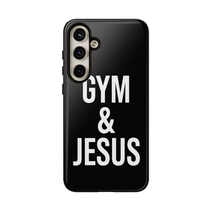 Gym & Jesus Phone Case Christian Faith Workout Gym Motivation Case