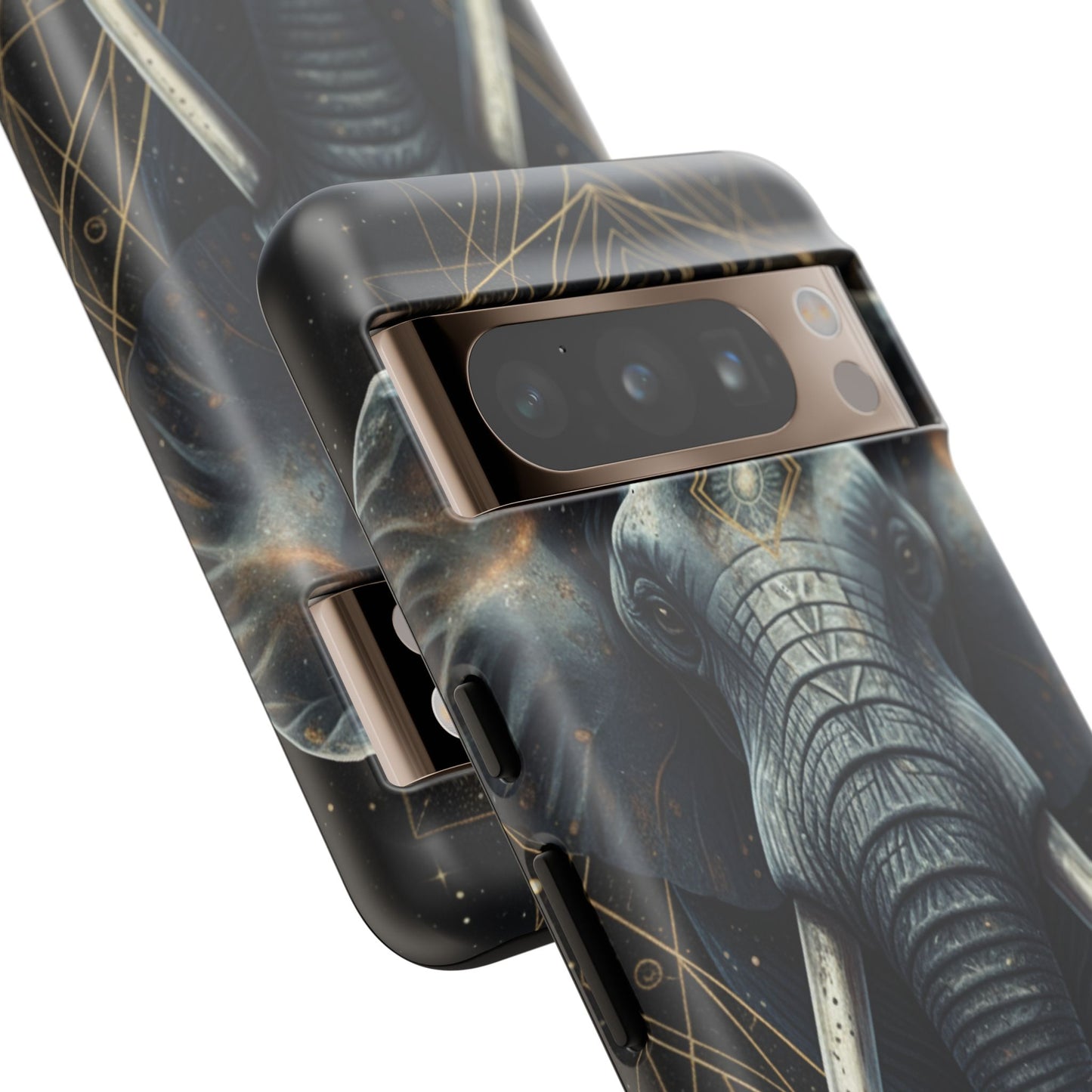 Elephant Mandala Phone Case | Minimal Gold Accent Tough Case