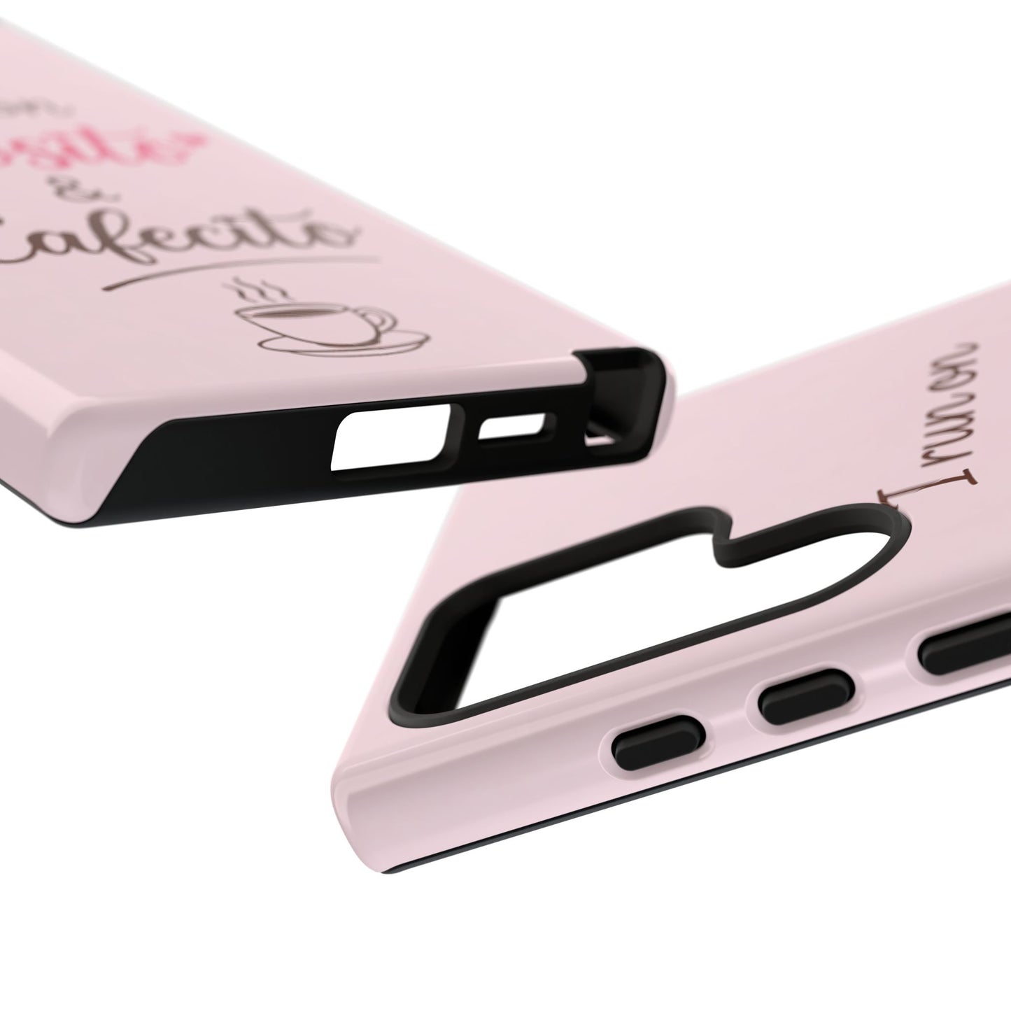 I Run on Diosito y Cafecito Phone Case, Pink Aesthetic Latina Faith Coffee Case, Girly Protective iPhone Samsung Cover