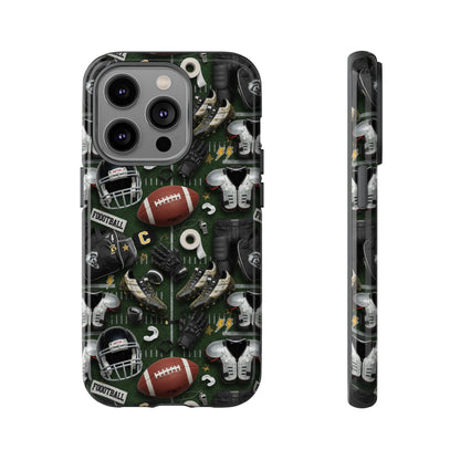 Football Pattern Phone Case – Sports Fan Tough Protective Game Day Case