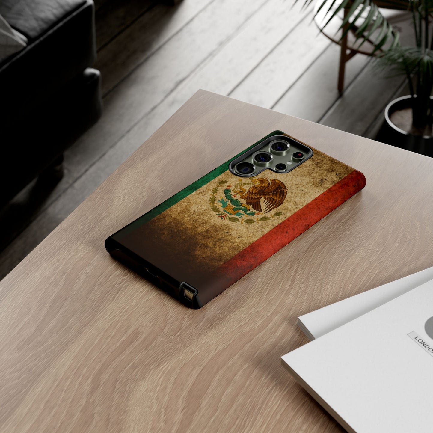 Vintage Mexico Flag Phone Case – Mexican Pride Grunge Flag Aesthetic Tough Case