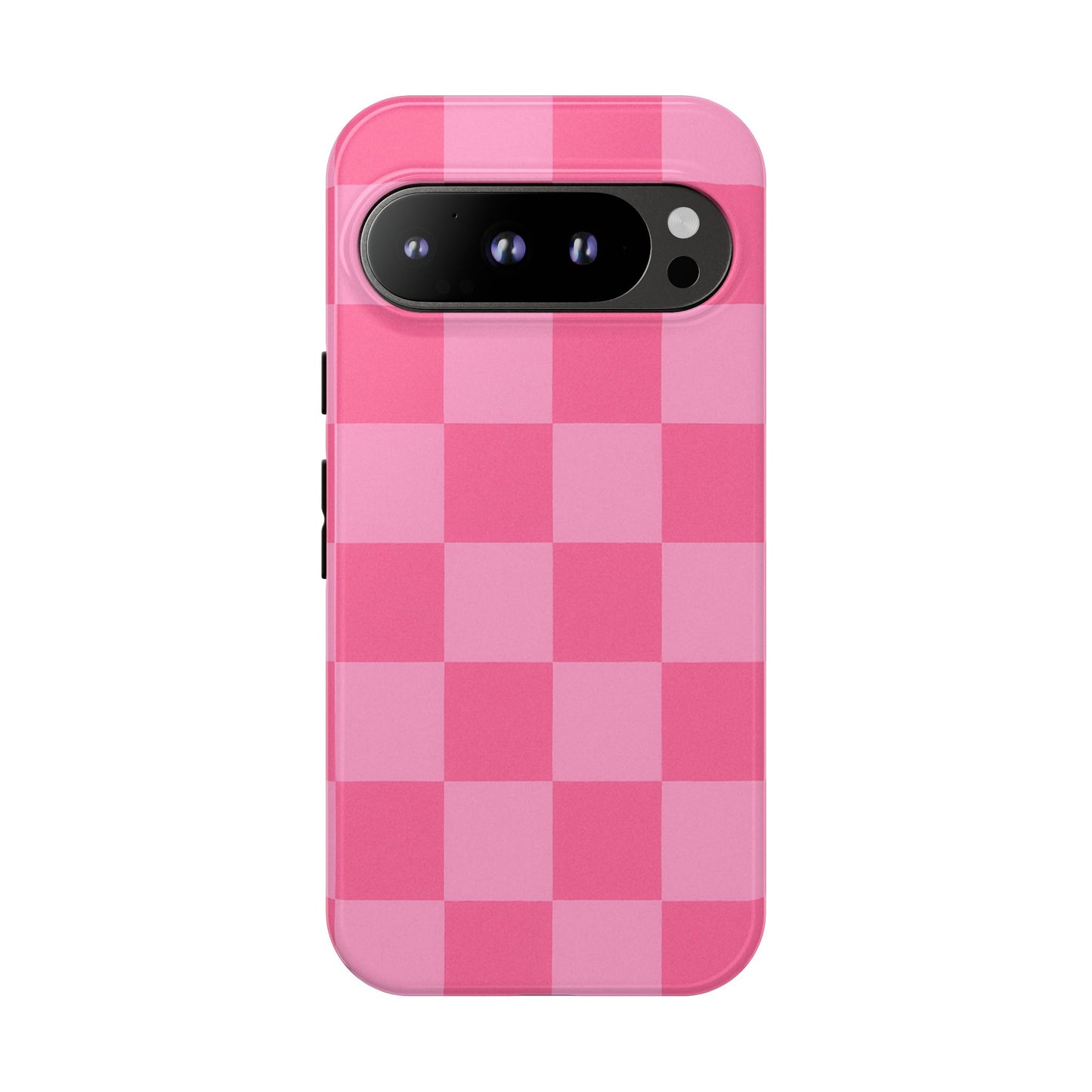 Pink Checkerboard Phone Case | Cute Aesthetic Checkered iPhone & Samsung Tough Case