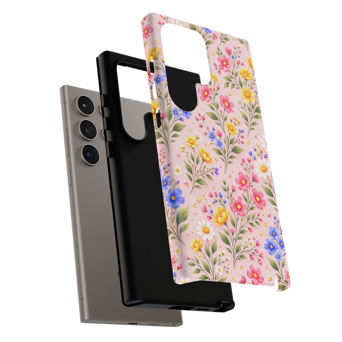 Wildflower Floral Phone Case Vintage Spring Meadow Tough Cover