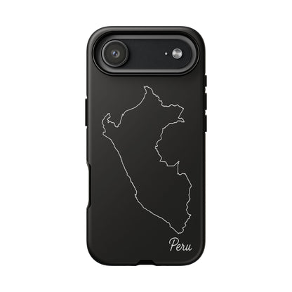 Peru Outline Phone Case – Minimal Country Map Tough Case (iPhone, Samsung, Pixel)