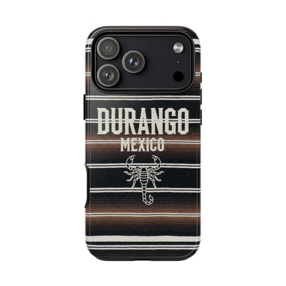 Durango Mexico Phone Case | Serape Scorpion Western Design | Mexican Heritage Tough Case for iPhone & Samsung