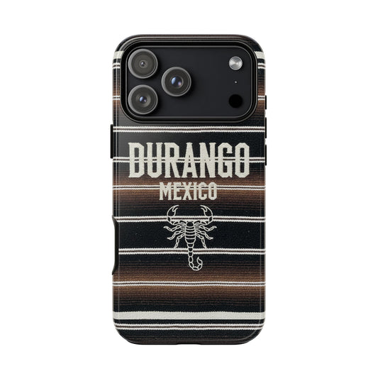 Durango Mexico Phone Case | Serape Scorpion Western Design | Mexican Heritage Tough Case for iPhone & Samsung