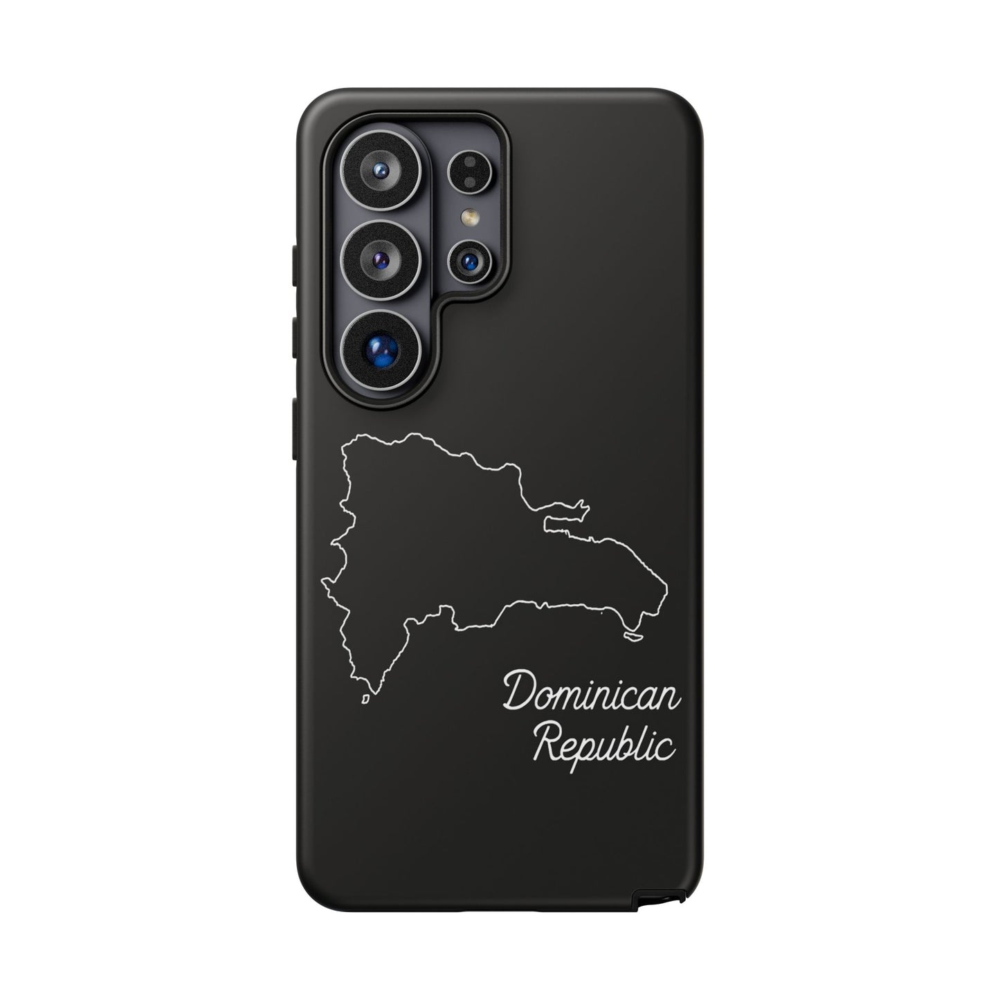 Dominican Republic Outline Phone Case – Minimal Country Map Tough Case (iPhone, Samsung, Pixel)