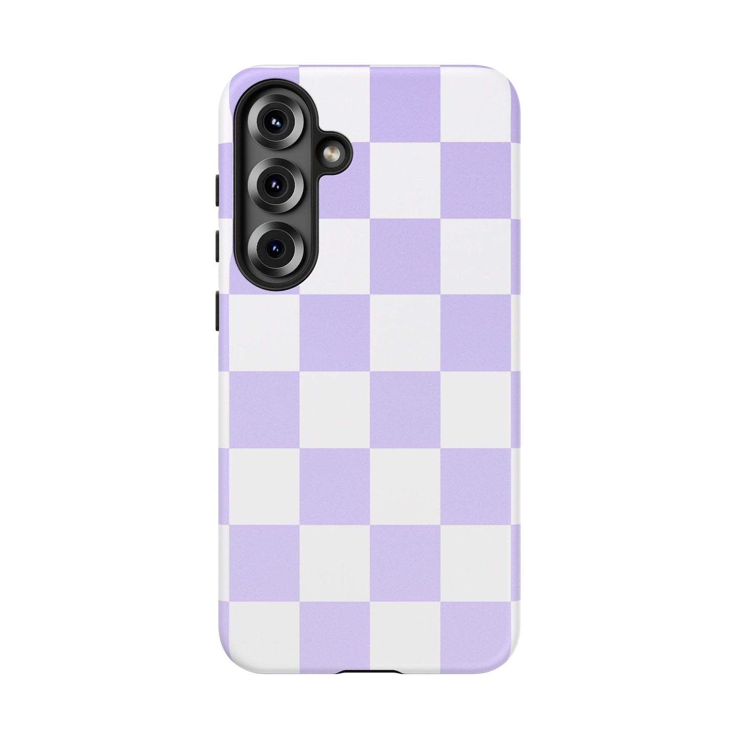 Lavender Checkerboard Phone Case | Pastel Aesthetic Checkered iPhone & Samsung Tough Case