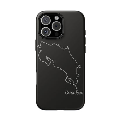 Costa Rica Outline Phone Case – Minimal Country Map Tough Case (iPhone, Samsung, Pixel)