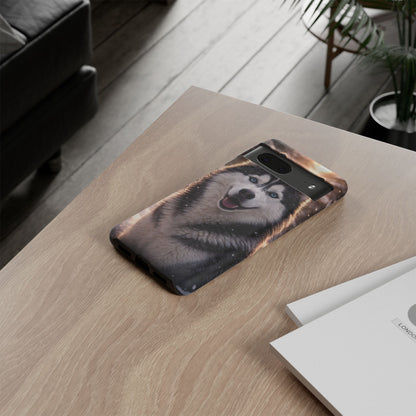 Siberian Husky Tough Phone Case | Blue Eyes Dog Cover Protective iPhone Case