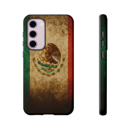 Vintage Mexico Flag Phone Case – Mexican Pride Grunge Flag Aesthetic Tough Case