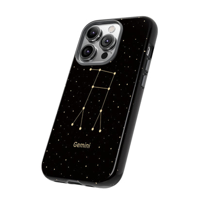 Gemini Zodiac Constellation Phone Case – Luxe Gold Celestial Cover