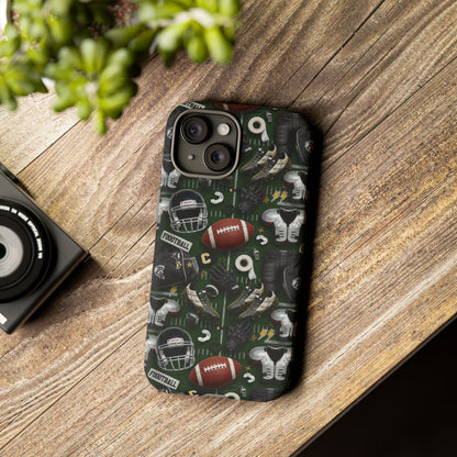 Football Pattern Phone Case – Sports Fan Tough Protective Game Day Case