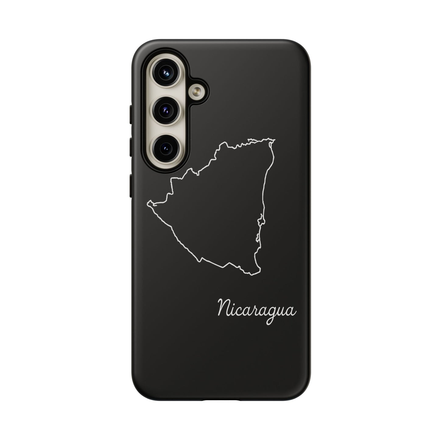 Nicaragua Outline Phone Case – Minimal Country Map Tough Case (iPhone, Samsung, Pixel)