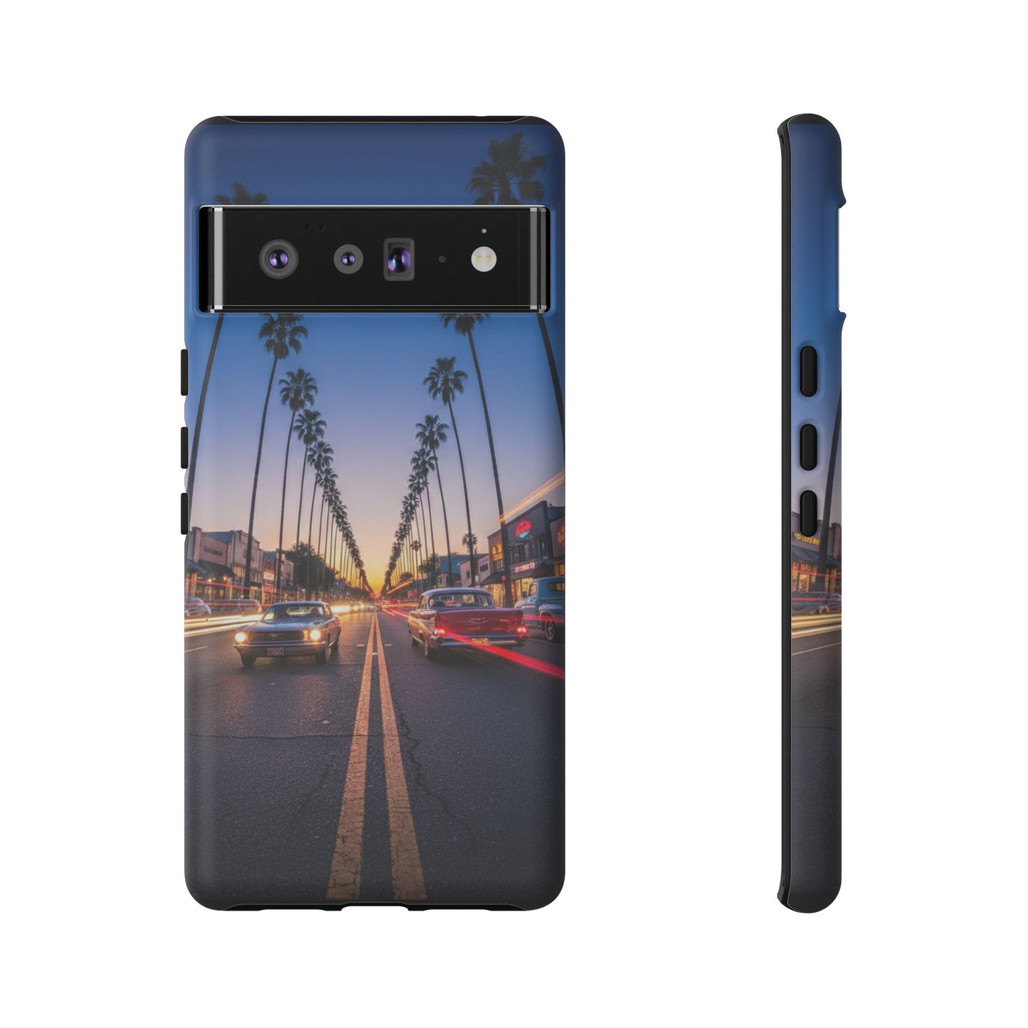 LA Sunset Boulevard Phone Case | Palm Tree Sunset Aesthetic | City Night Tough Case