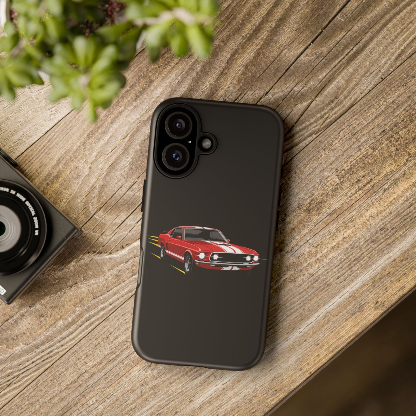 Red Muscle Car Phone Case – Classic Car Racing Tough Protective Case